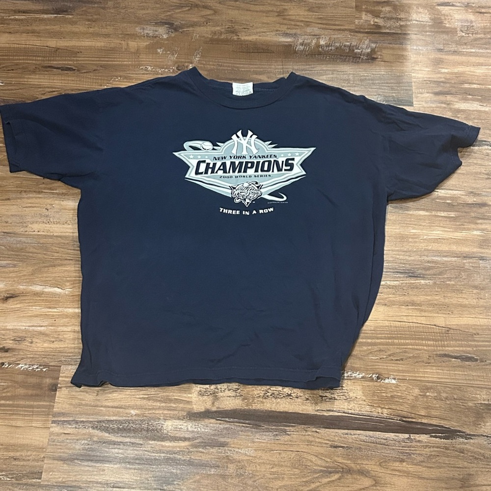 Vintage 2000 MLB New York Yankees 3 Peat World Series Tee XXL